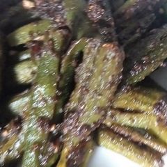 A picture of Masala bhindi.