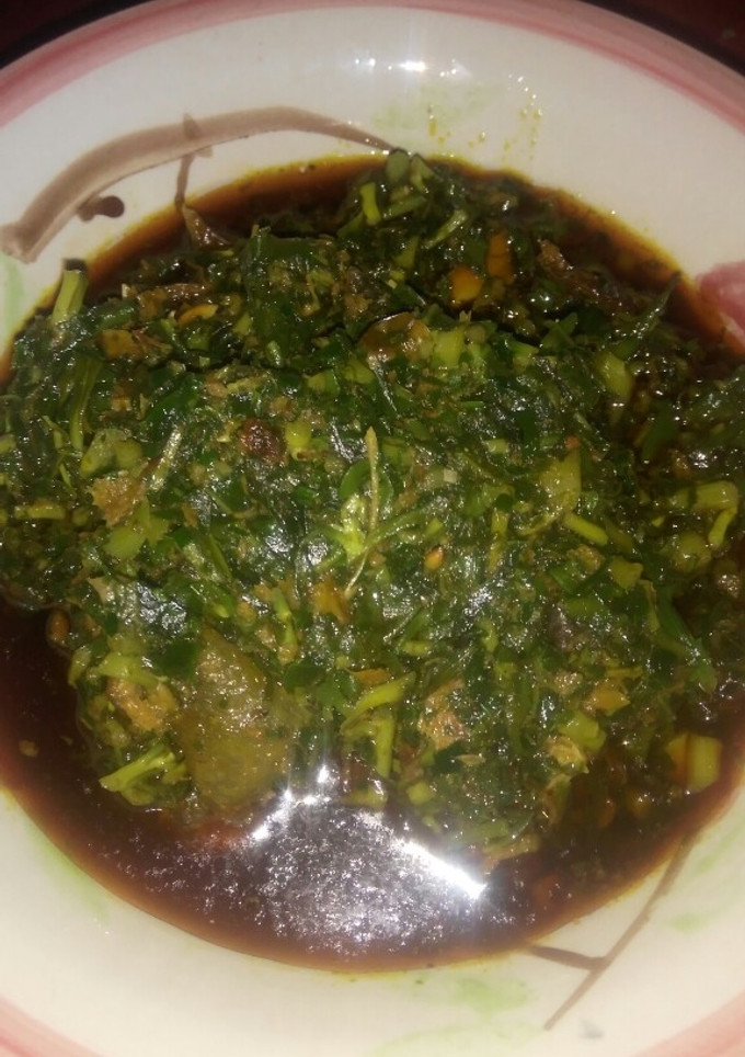 A picture of Afang Soup.