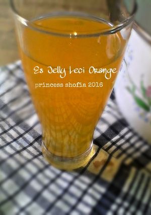 Foto resep Es Jelly Leci Orange