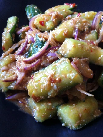 Simple Way Make Recipe Cucumber Salad with Spicy Miso Dressing that is Awesome, Perfect}