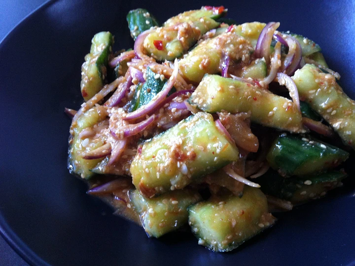 Simple Way Make Recipe Cucumber Salad with Spicy Miso Dressing that is Awesome, Perfect}