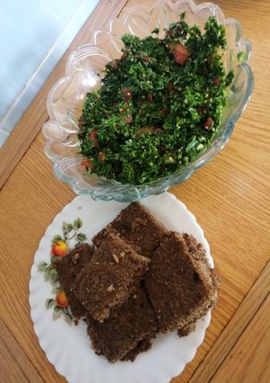 صورة لوصفة كبة بالصينية مع تبولة