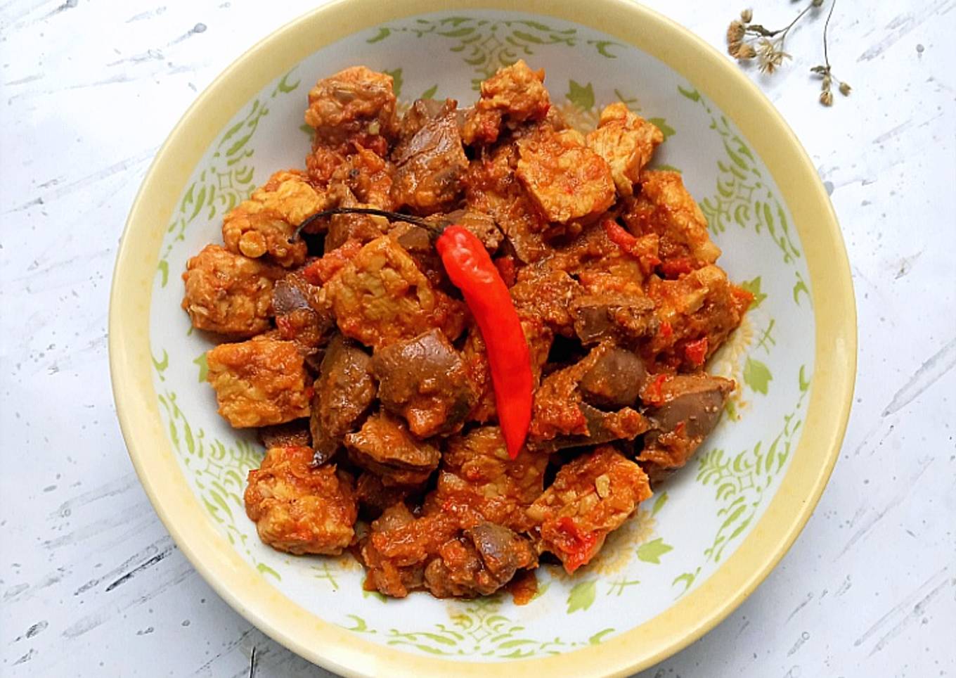 Balado Hati Ayam & Tempe