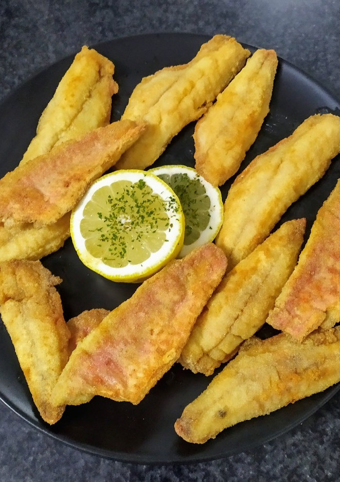 Una foto de Filetes de salmonetes rebozados