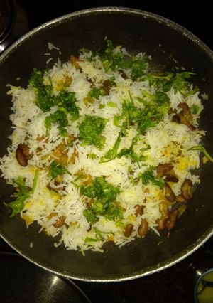 A picture of Rajma chawal.