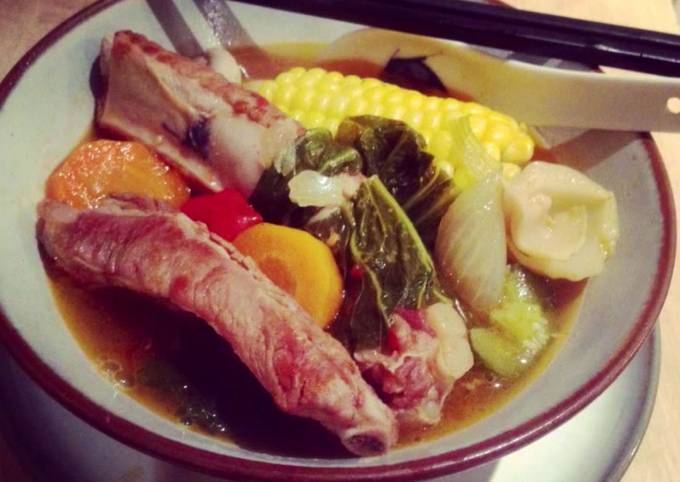 Recipe of Favorite Pork rib soup with pickled mustard greens