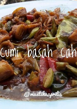 Foto resep Oseng cumi basah cah buncis