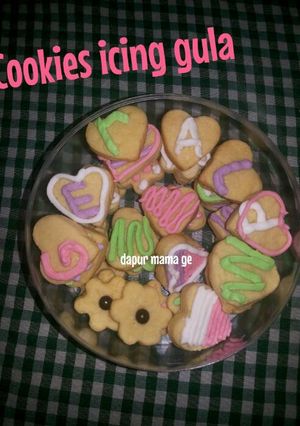 Foto resep Cookies icing gula warna