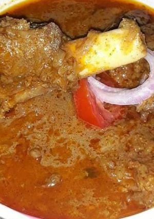 A picture of Mutton curry.