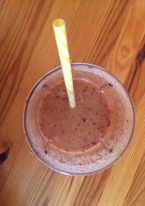 A picture of Morning Smoothie 🍊🍌🍇.