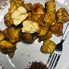 A picture of Tofu with eggs.