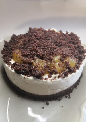 Foto di Cheesecake cioccolato ricotta e salsa alle mele