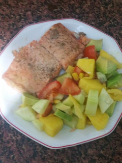 Una foto de Salmón al horno