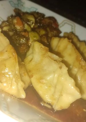 Una foto de Dumplings/gyozas veganas