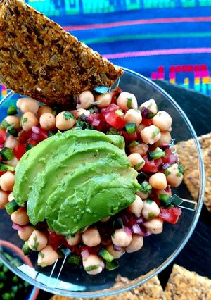 Una foto de Ceviche de garbanzos