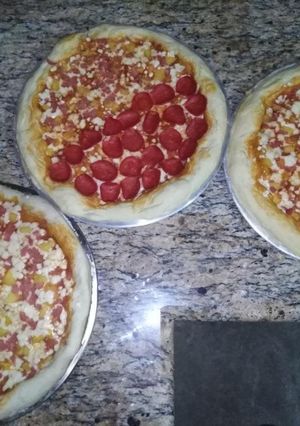 Una foto de Pizza hawaiana