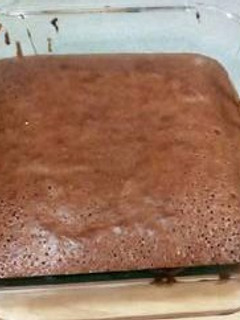 Una foto de Brownie con manjar
