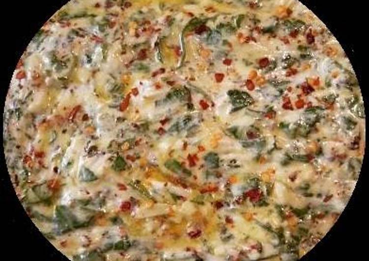 Recipe of Perfect (#name)  Spinach flavored Indian flat bread