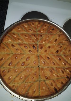 A picture of Baked Kibbeh Without Lamb Paste.