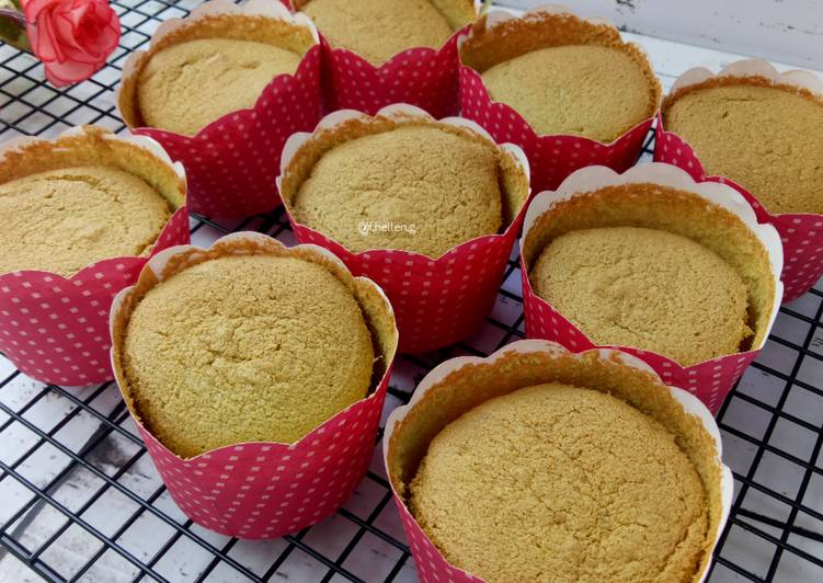 Resep Chiffon Pandan Putih Telur Cup yang mudah
