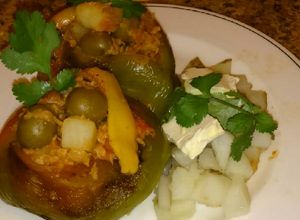 Una foto de Pimientos Rellenos de Atún A la Vizcaína