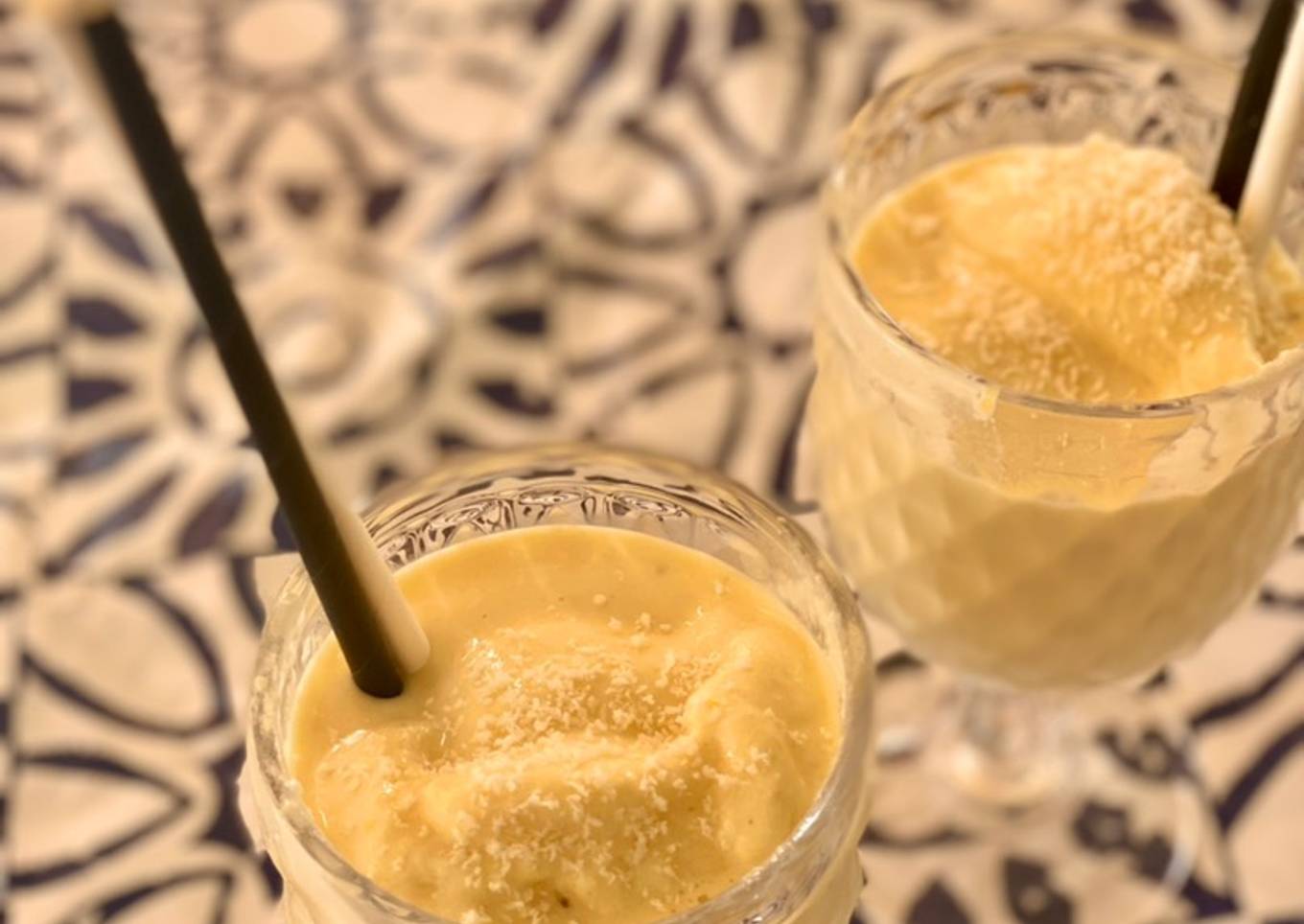 Sorbete de piña colada sin alcohol