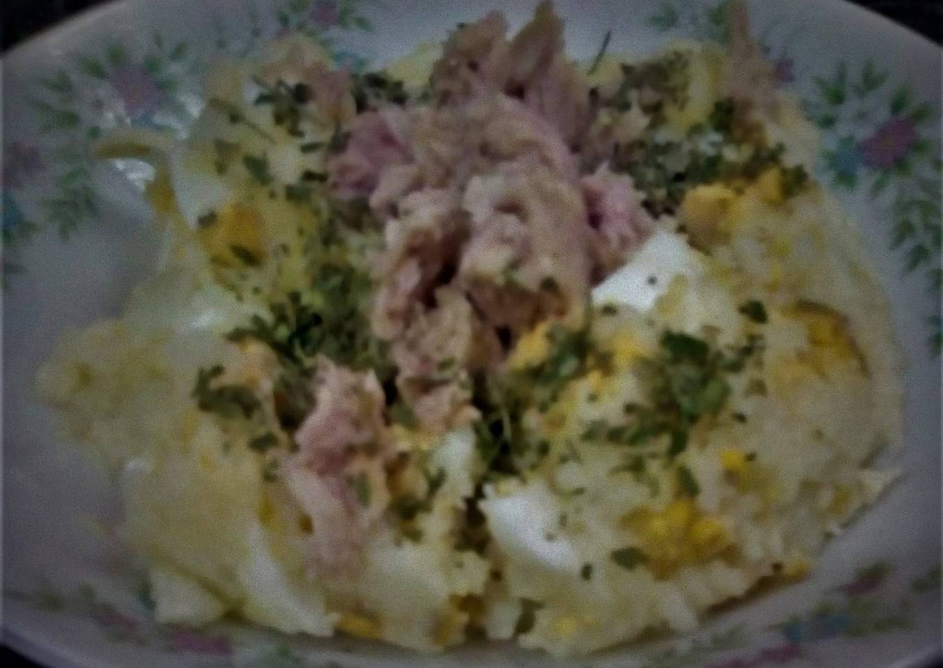 Puré de Papa con Huevo y Atún