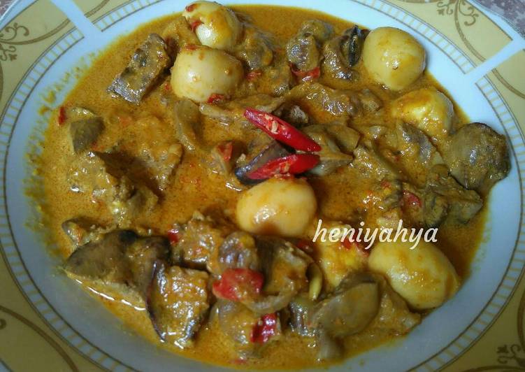 Cara Gampang meracik Hati Ampela Santan Sedap Anti Gagal