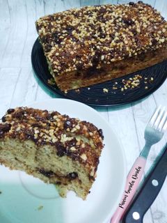 Foto resep Banana cake with choco crumb