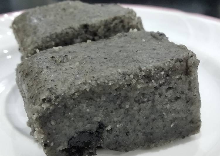 Resep Black Sesame Mochi Cake Anti Gagal
