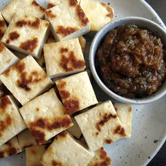 A picture of Grilled Tofu with Miso Pesto.