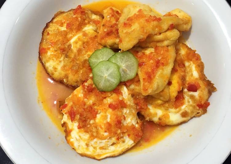 Balado telur cepluks tahu