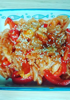 Foto resep Makaroni pedas manis non glutten simple