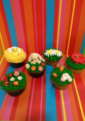 Una foto de Cupcakes de Pascua