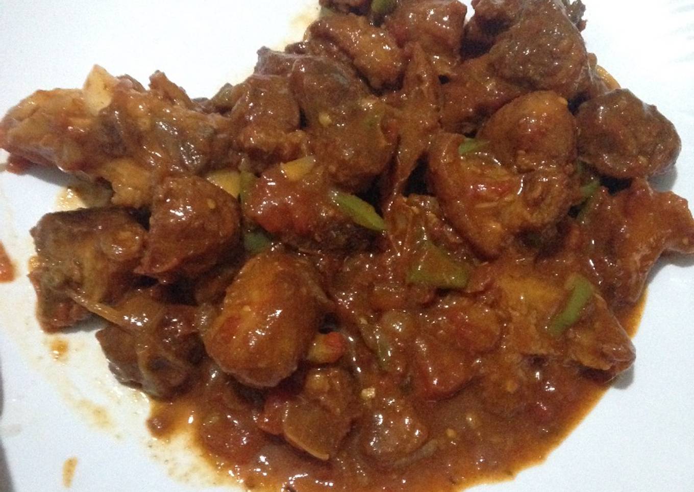 Wet fried pork