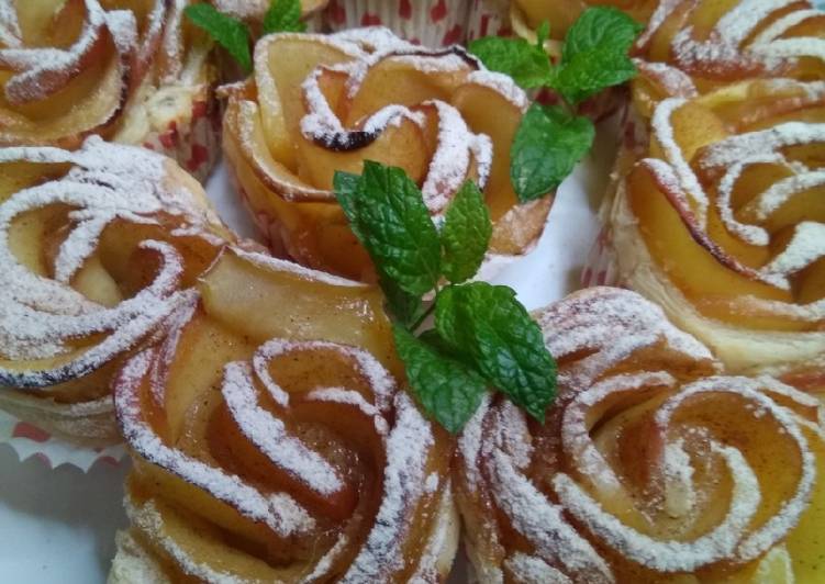 Rosas de manzana y hojaldre. Receta estrella