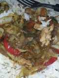 Chop Suey de pollo y champiñones en Wok