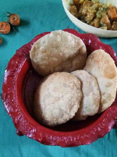 A picture of Jackfruit Seeds Poori.