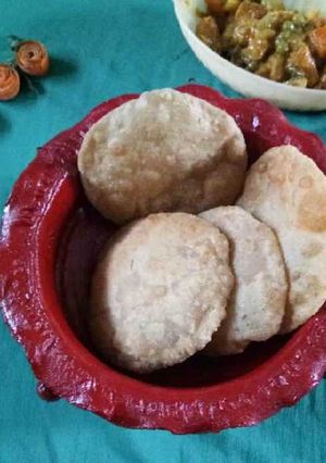 A picture of Jackfruit Seeds Poori.