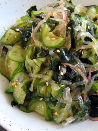 Simple Way Make Recipe Shirataki, Cucumber &amp; Wakame Ponzu Salad that is Awesome, So Delicious}