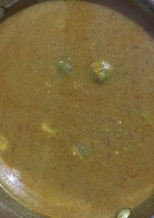 A picture of Brinjal in black gravy.