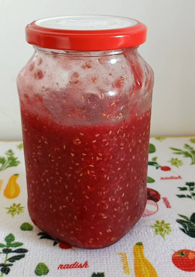Малина з цукром (холодне варення без варки)