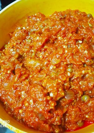 A picture of Baingan Bharta.