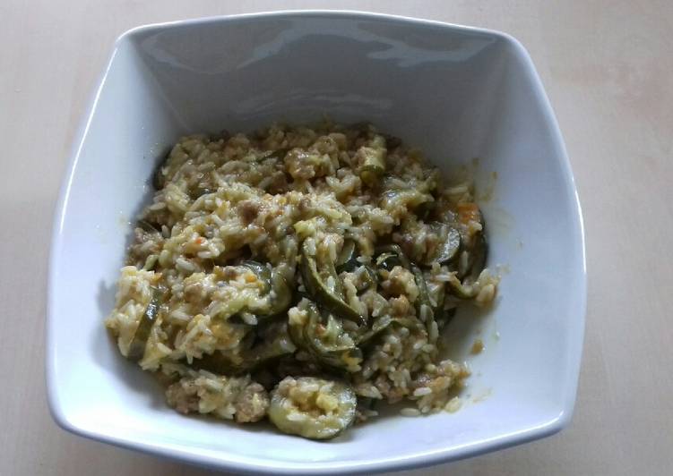 Sausage and zucchini risotto