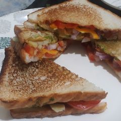 A picture of Vegetable sandwich.