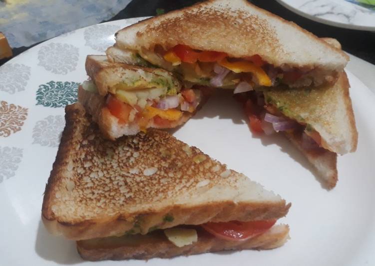 Step-by-Step Guide to Prepare Homemade Vegetable sandwich