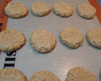 Easy Recipe 4 Ingredient Peanut Butter Oat Cookies Delicious Steady