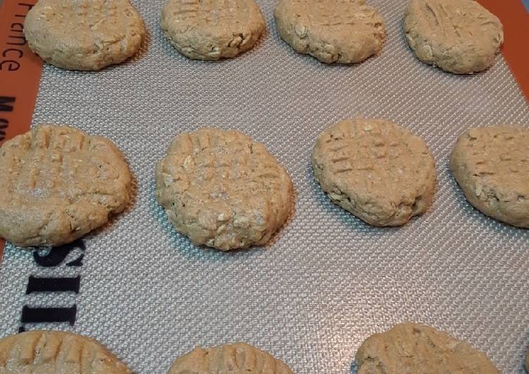 Recipe of Any-night-of-the-week 4 Ingredient Peanut Butter Oat Cookies