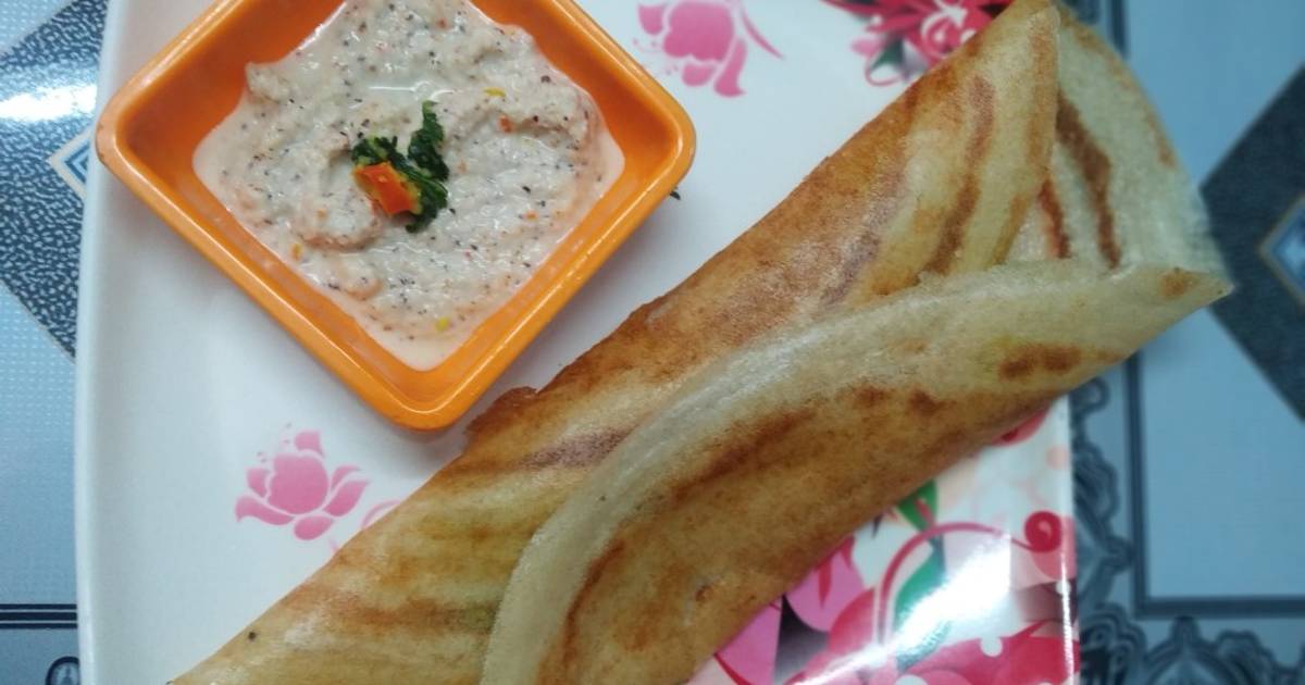 Dosa with nariyal peanut chutney Recipe by Bhavana Samant Cookpad