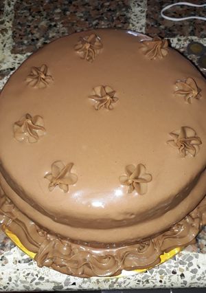 Una foto de Tarta de chocolate con Crema de Chocolate